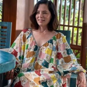 ISO Alemais Everly Pool Multicolor Patchwork Maxi Dress